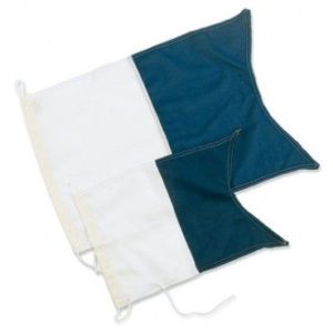 Dykkeflagg ALFA 40x30 cm-0